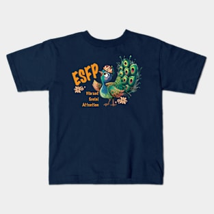 ESFP Performer, Peacock Kids T-Shirt